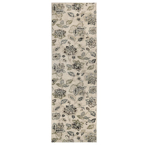 Jacobean Floral Modern Farmhouse Indoor Area Rug or Runner Rug