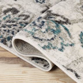 Jacobean Floral Modern Farmhouse Indoor Area Rug or Runner Rug