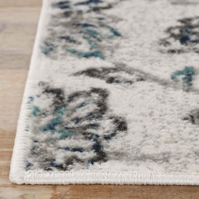 Jacobean Floral Modern Farmhouse Indoor Area Rug or Runner Rug