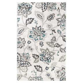 Jacobean Floral Modern Farmhouse Indoor Area Rug or Runner Rug