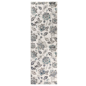 Jacobean Floral Modern Farmhouse Indoor Area Rug or Runner Rug
