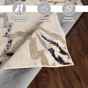 Jacobean Floral Modern Farmhouse Indoor Area Rug or Runner Rug