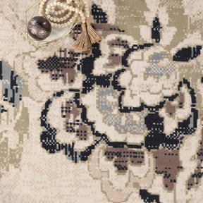 Jacobean Floral Modern Farmhouse Indoor Area Rug or Runner Rug
