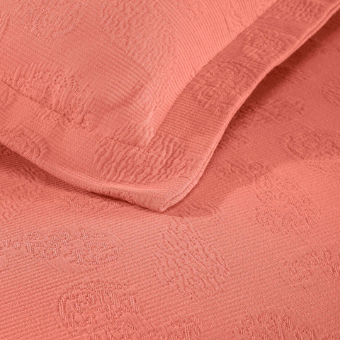 Lightweight Cotton Bedspread Set 3-Piece Paisley Jacquard Matelassé