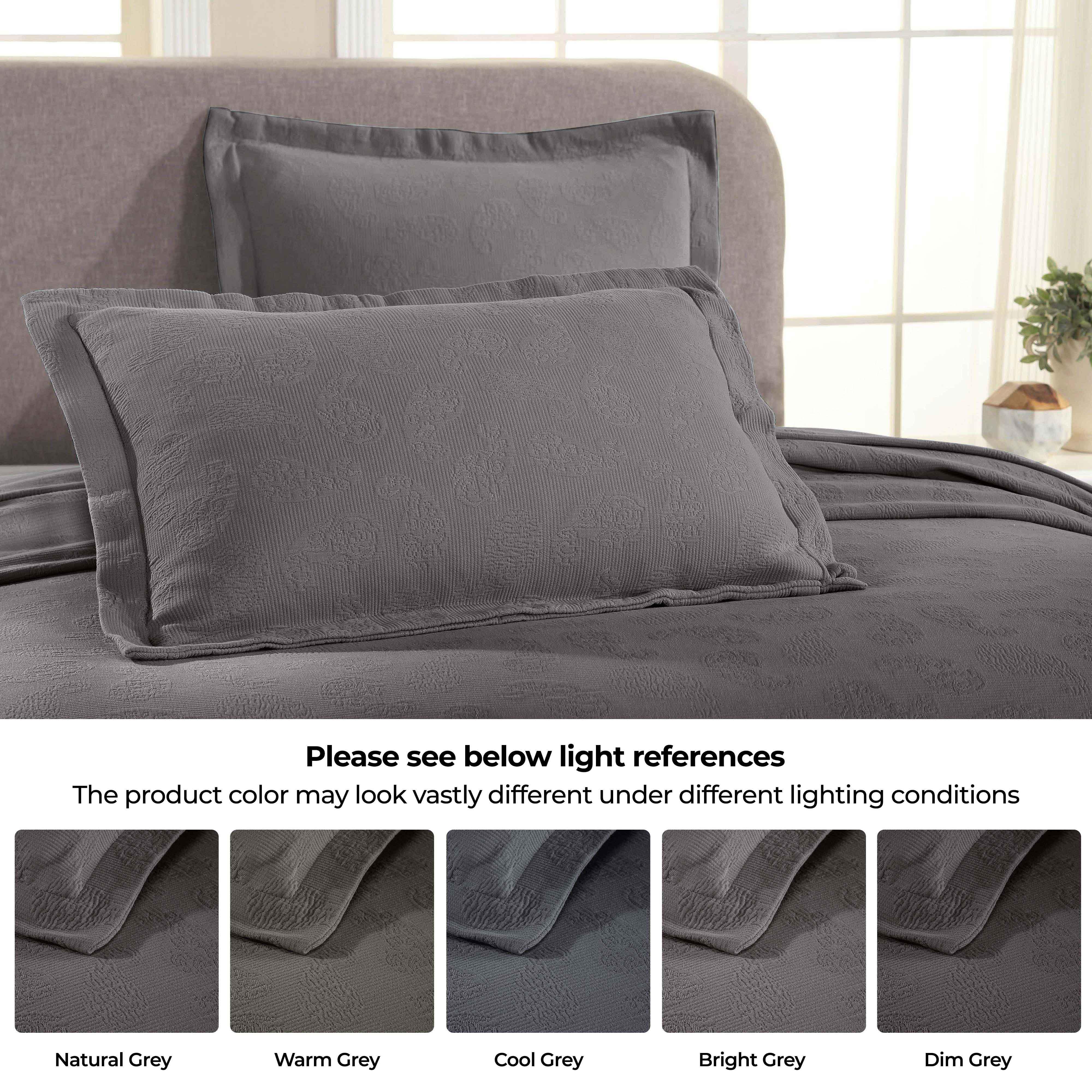 Jacquard Matelassé Paisley Cotton Bedspread Set