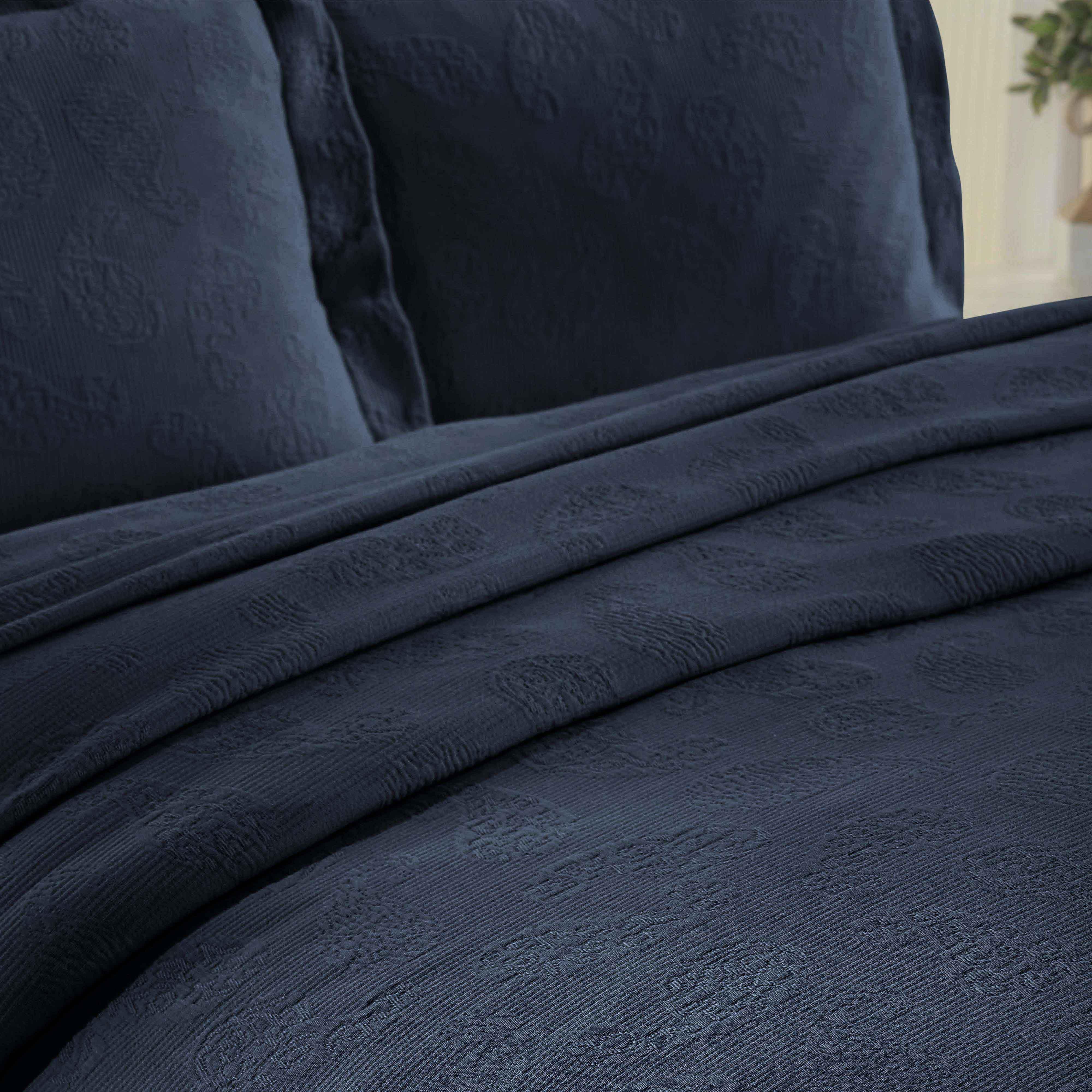 Jacquard Matelassé Paisley Cotton Bedspread Set