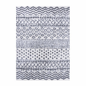 Jayce Boho Geometric Area Rug Indoor Plush Shag Rugs