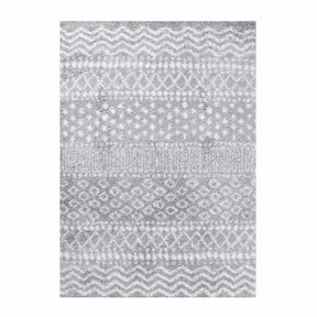 Jayce Boho Geometric Area Rug Indoor Plush Shag Rugs