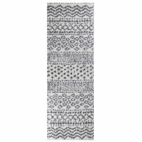 Jayce Boho Geometric Area Rug Indoor Plush Shag Rugs