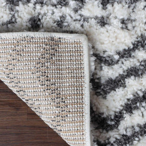 Jayce Boho Geometric Area Rug Indoor Plush Shag Rugs