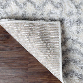 Jayce Boho Geometric Area Rug Indoor Plush Shag Rugs