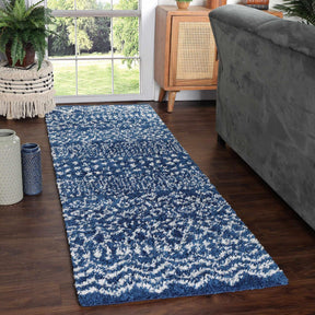 Jayce Boho Geometric Area Rug Indoor Plush Shag Rugs