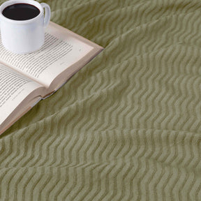 Jena Cotton Textured Chevron Lightweight Woven Blanket