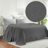 Jena Cotton Textured Chevron Lightweight Woven Blanket