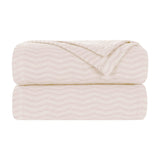 Jena Cotton Textured Chevron Lightweight Woven Blanket