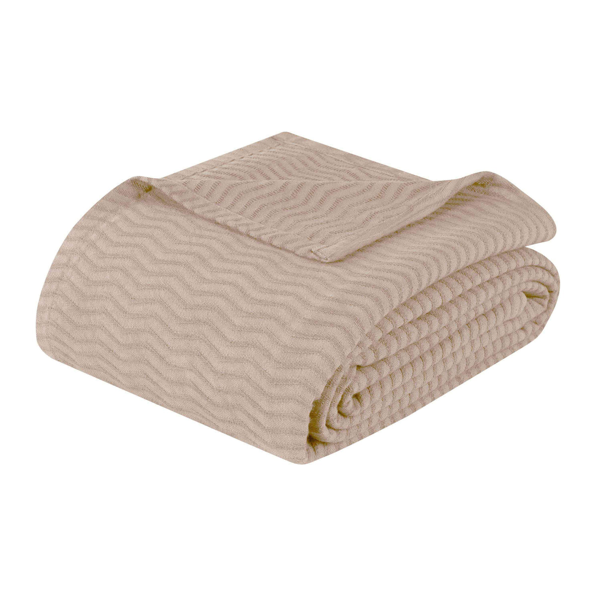 Jena Cotton Textured Chevron Lightweight Woven Blanket
