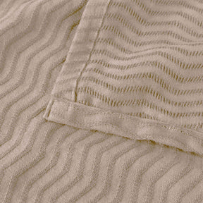 Jena Cotton Textured Chevron Lightweight Woven Blanket