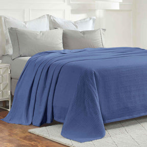 Jena Cotton Textured Chevron Lightweight Woven Blanket