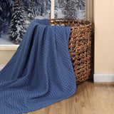 Jena Cotton Textured Chevron Lightweight Woven Blanket
