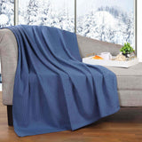 Jena Cotton Textured Chevron Lightweight Woven Blanket