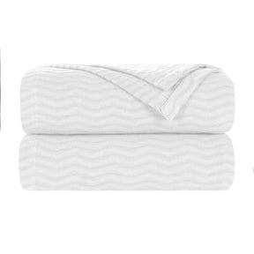 Jena Cotton Textured Chevron Lightweight Woven Blanket