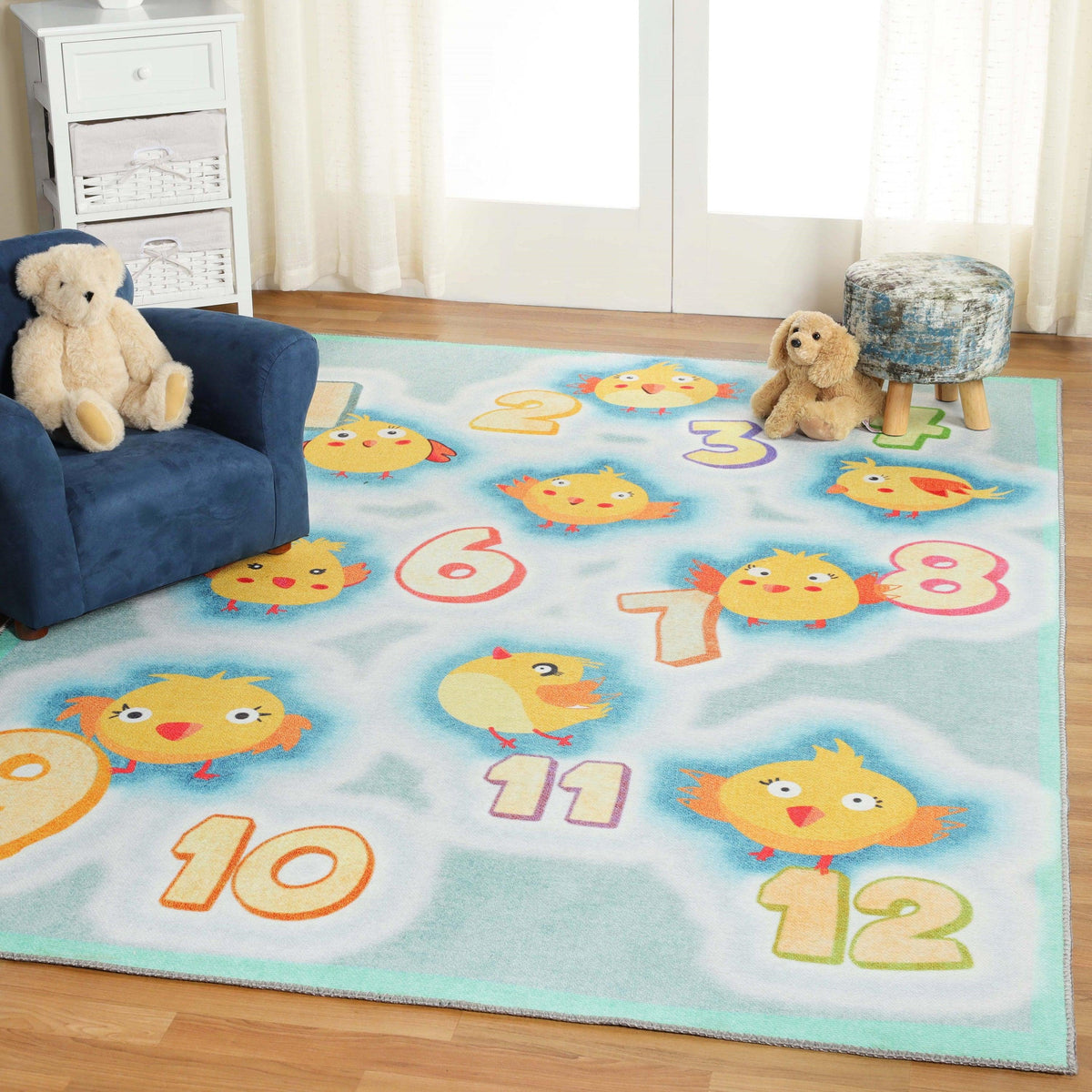 Jumbo Playtime Numbers Anti-Skid Backing Indoor Area Rug