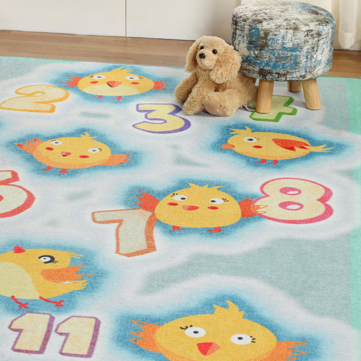 Jumbo Playtime Numbers Anti-Skid Backing Indoor Area Rug