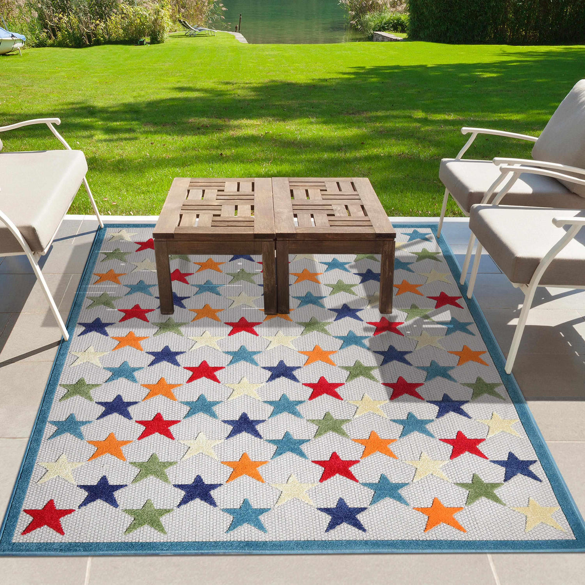 Juniper Stars Novelty Area Rug Modern Indoor Outdoor Rugs