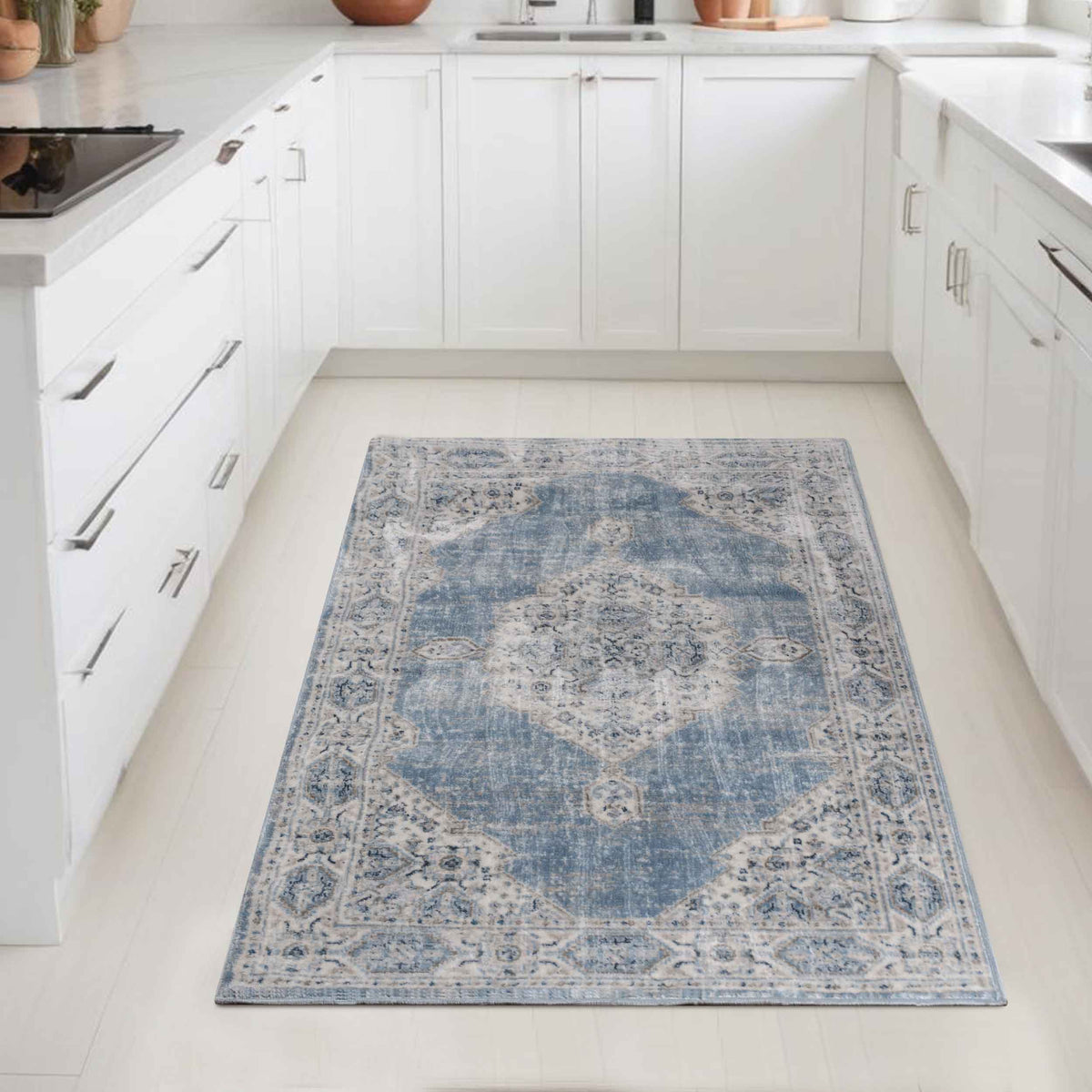 Kailani Modern Farmhouse Medallion Indoor Area Rug or Runner