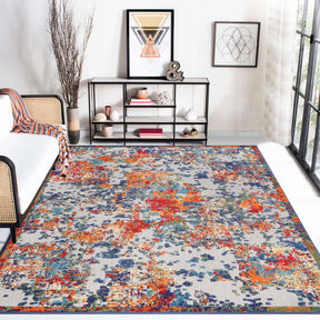 Kalina Abstract Splatter Area Rug Modern Indoor Outdoor Rug