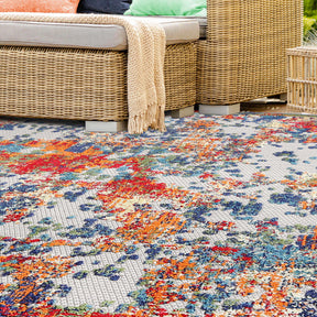 Kalina Abstract Splatter Area Rug Modern Indoor Outdoor Rug