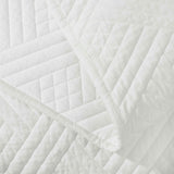 Karina Cotton Velvet Lightweight Geometric Quilt and Pillow Sham Set