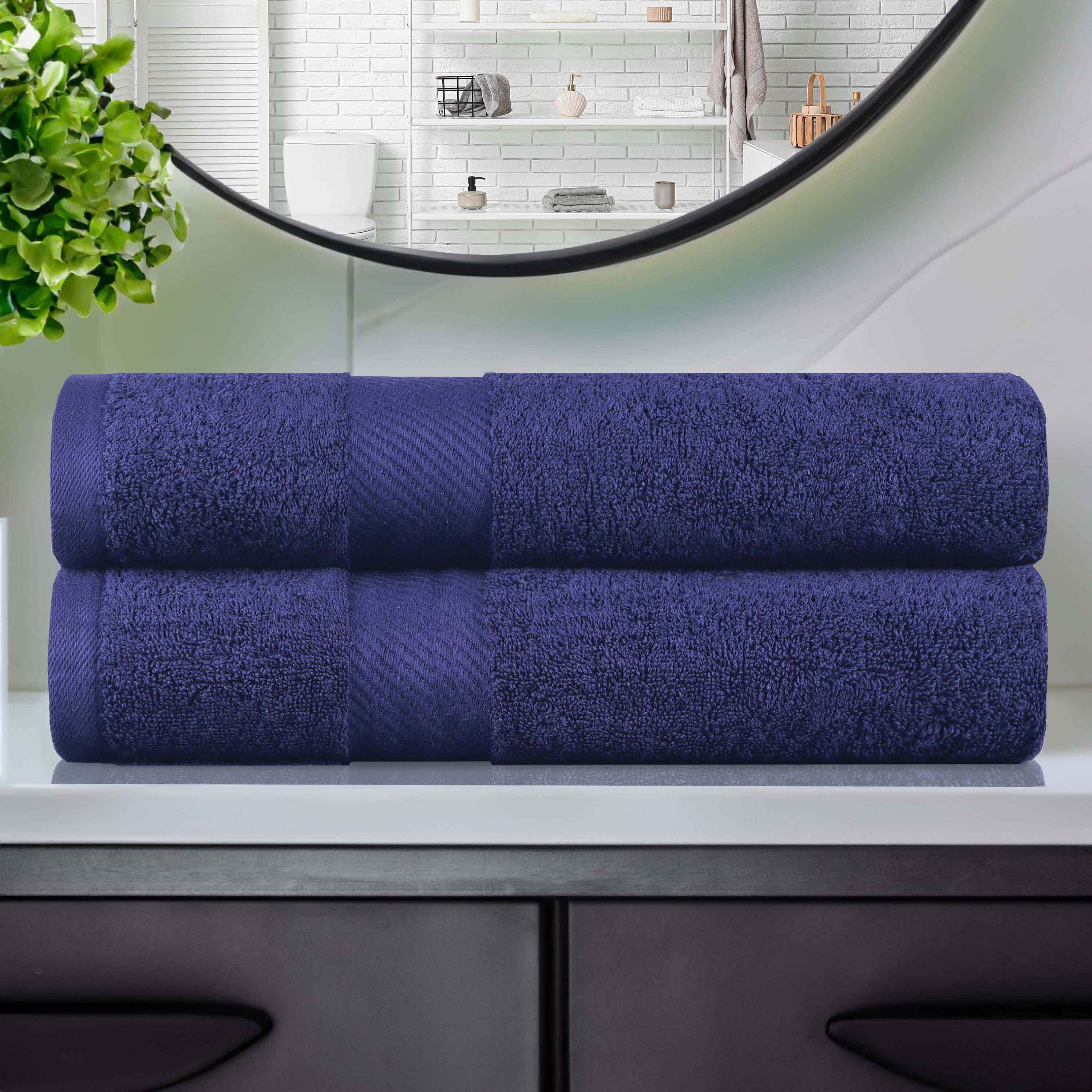 Kendell Egyptian Cotton Medium Weight Plush Bath Towel Set of 2