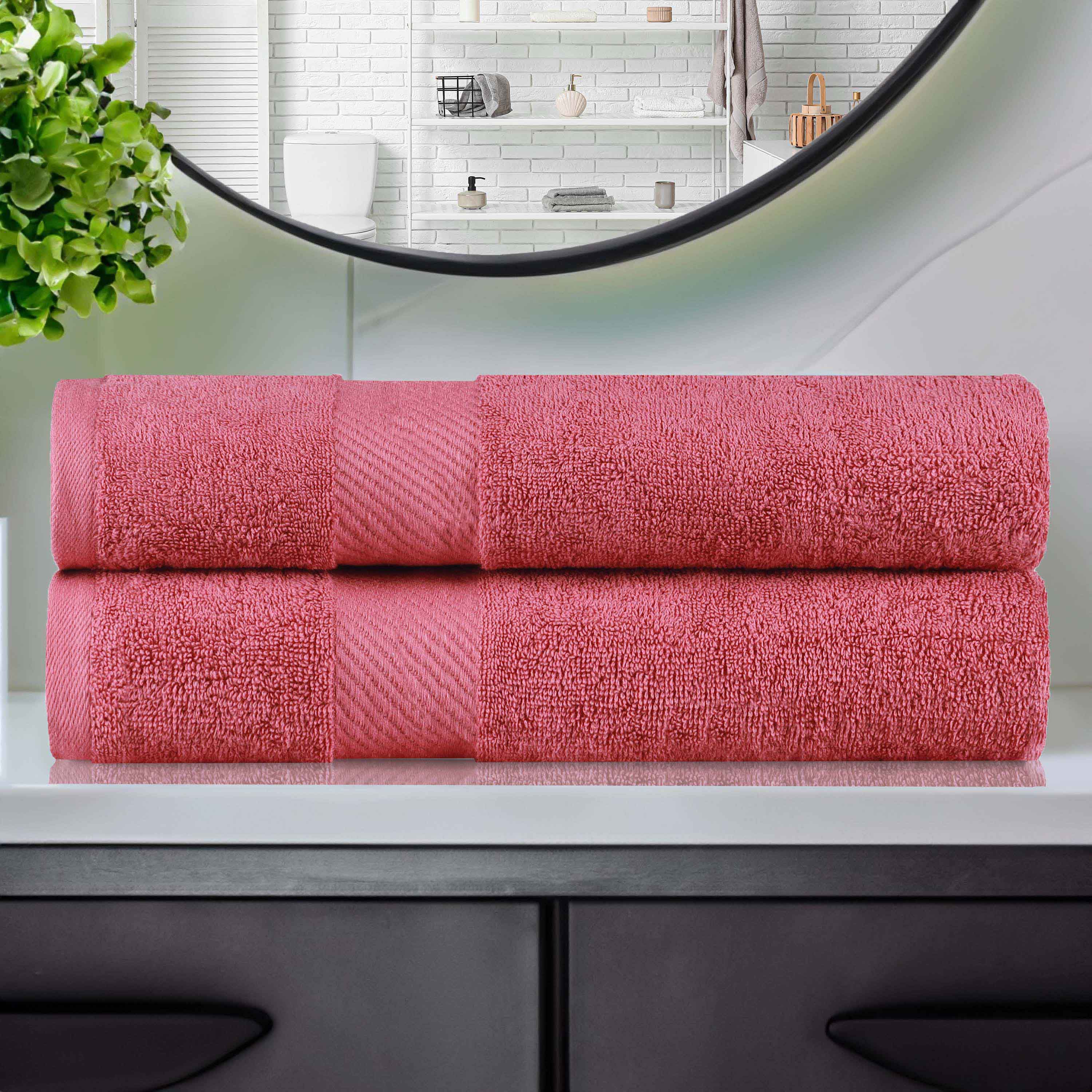 Kendell Egyptian Cotton Medium Weight Plush Bath Towel Set of 2