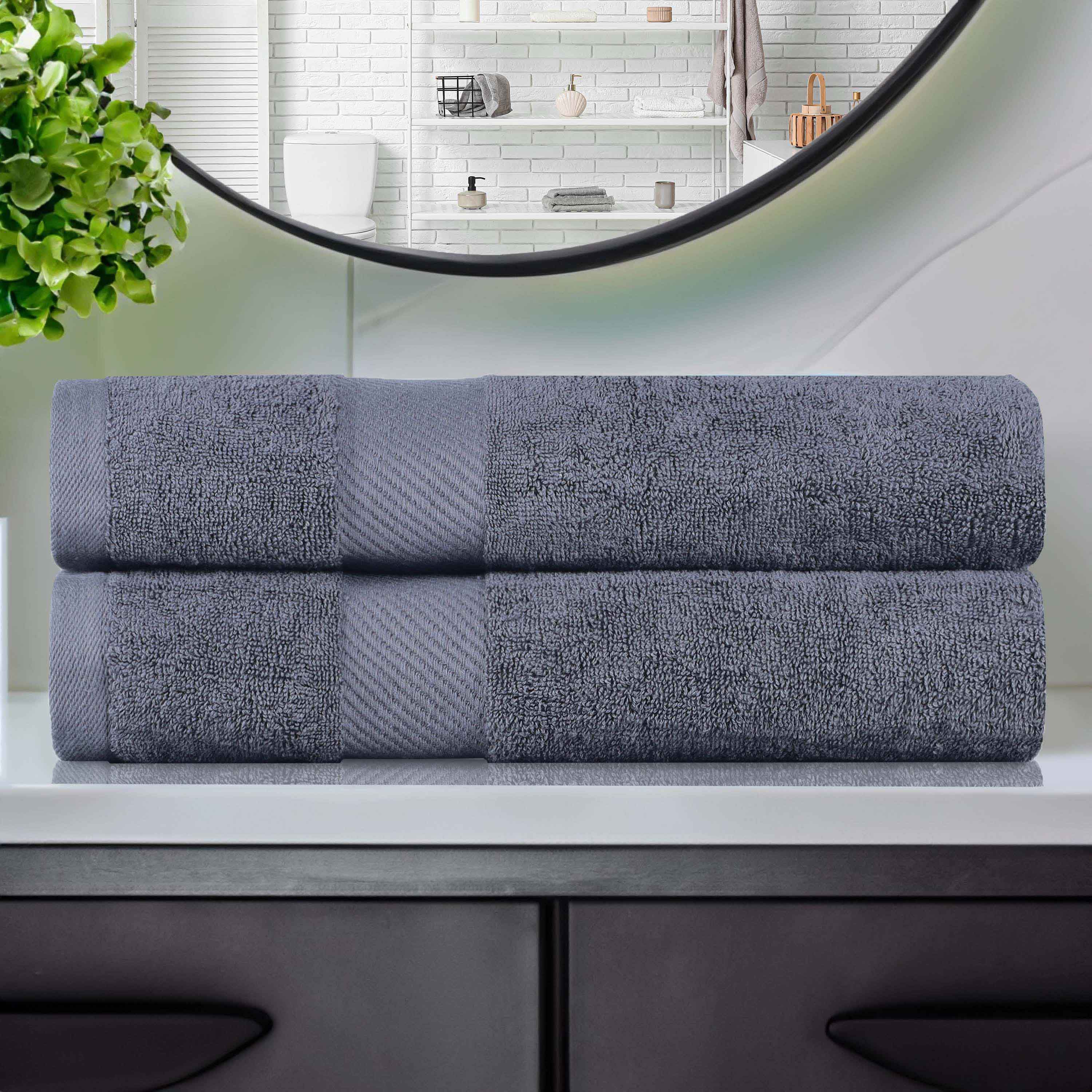 Kendell Egyptian Cotton Medium Weight Plush Bath Towel Set of 2