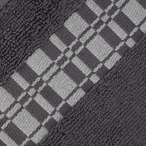 Larissa Cotton Geometric Border Bath Towel Set of 4
