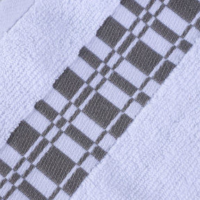 Larissa Cotton Geometric Border Bath Towel Set of 4