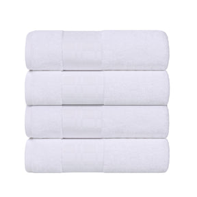 Larissa Cotton Geometric Border Bath Towel Set of 4