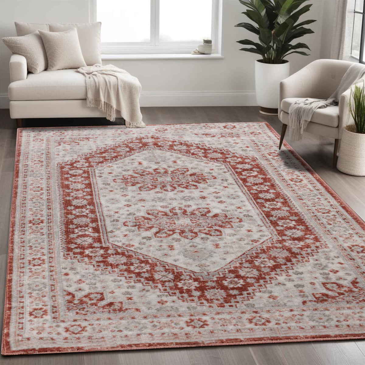 Layland Classic Vintage Medallion Indoor Area Rug or Runner