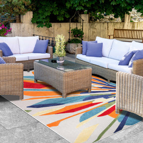 Leander Geometric Abstract Area Rug Modern Indoor Outdoor Rugs