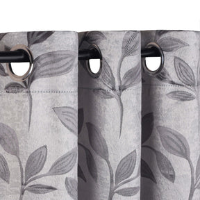 Leaves Machine Washable Room Darkening Blackout Curtains 8 Pieces