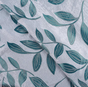 Leaves Machine Washable Room Darkening Blackout Curtains, Set of 2