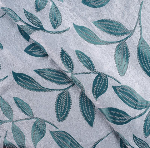 Leaves Machine Washable Room Darkening Blackout Curtains, Set of 2