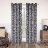 Leaves Machine Washable Room Darkening Blackout Curtains, Set of 2