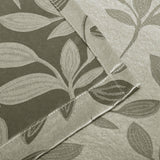 Leaves Machine Washable Room Darkening Blackout Curtains, Set of 2