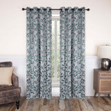 Leaves Machine Washable Room Darkening Blackout Curtains, Set of 2
