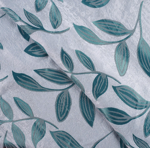Leaves Machine Washable Room Darkening Blackout Curtains, Set of 2