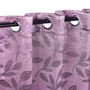 Leaves Machine Washable Room Darkening Blackout Curtains, Set of 2