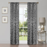 Leaves Machine Washable Room Darkening Blackout Curtains, Set of 2