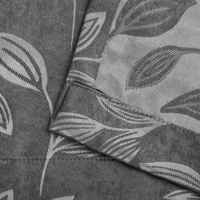 Leaves Machine Washable Room Darkening Blackout Curtains, Set of 2